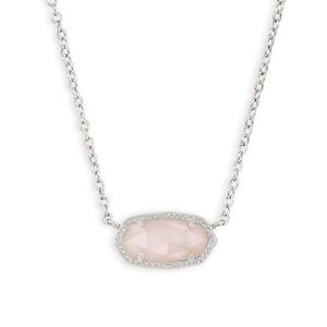 Kendra Scott Elisa Silver and Pink Pendant Necklace